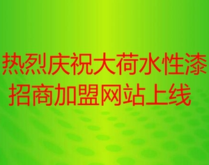 大荷水性漆招商加盟新网站上线啦！