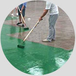 水性地坪漆施工滚涂面漆